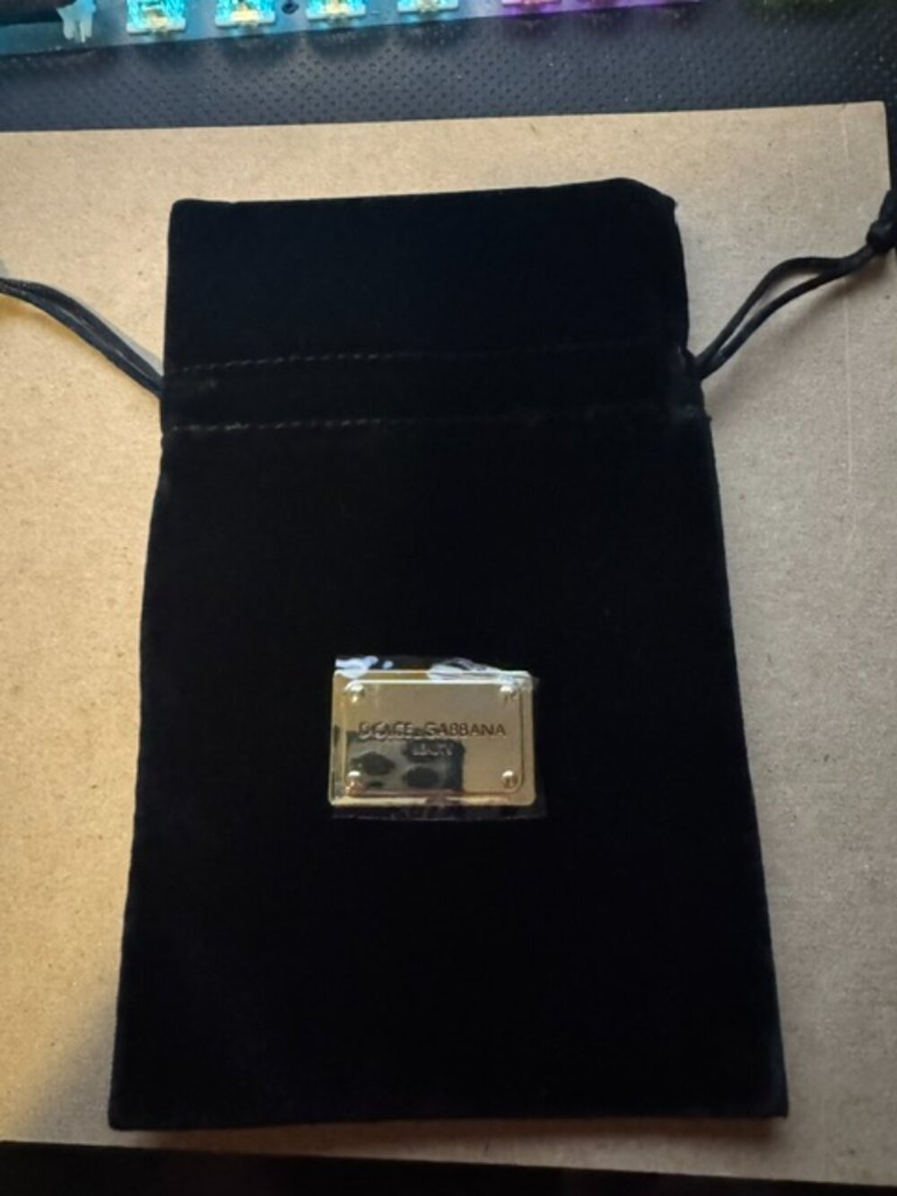 DOLCE & GABBANA BLACK VELVET COSMETIC BEAUTY POUCH